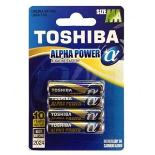 باتری   TOSHIBA Alpha power نیم قلمی چهارتایی