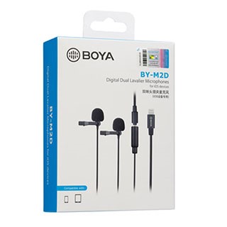 میکروفون Boya M2D Dual Mic Lighting For IOS
